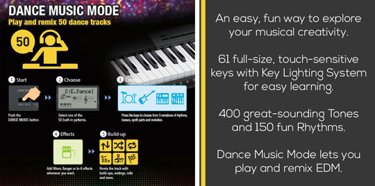 Casio CTK1550 Keyboard Dance Music Mode