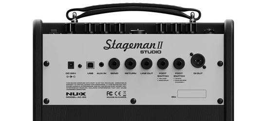 NU-X Stageman II AC60 Rear Panel