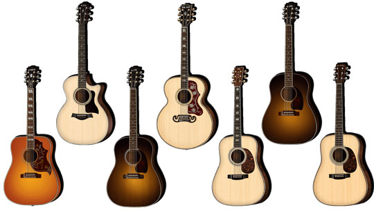 NU-X AC-80 IR Acoustic Guitar Types