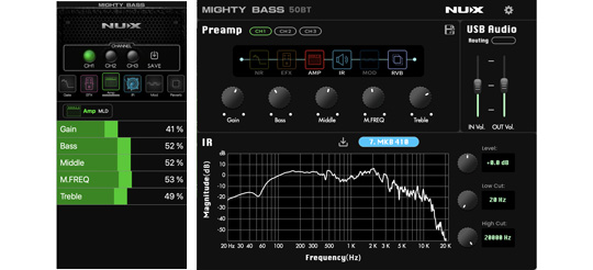 NU-X Mighty Bass 50BT Interface