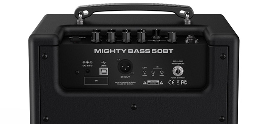 NU-X Mighty Bass 50BT Rear Panel