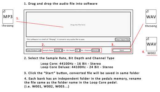 NU-X Loop Core Audio File Converter