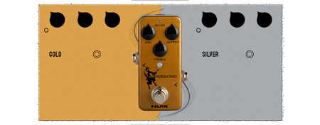 NU-X Horseman Gold & Silver Overdrive Effects in one Pedal 