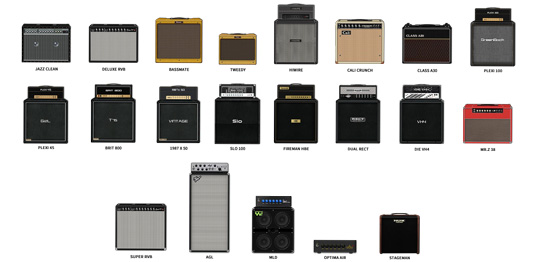 Mighty Plug Pro Amp Modeling Line Up