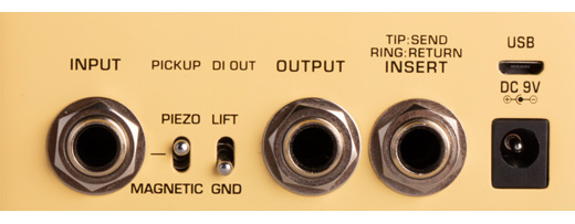 NU-X Stageman Floor switch to optimise acoustic pickup type