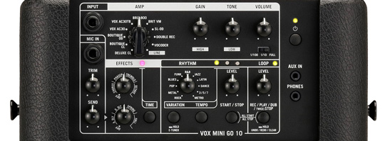 Vox Mini Go 10 Control Panel