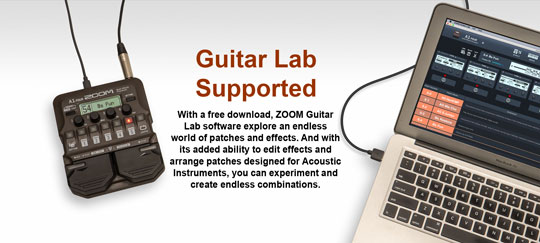 Zoom A1 FOUR Guitar Lab Supported