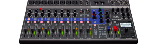 Zoom LiveTrack L-12 Mixing Board Layout