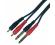 UXL RCA Patch Cable 2 Metre 2 x 6.3mm Jacks 2 x (M)RCA Plugs