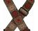 Colonial Leather Jacquard Guitar Strap Rust