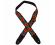 Colonial Leather Jacquard Guitar Strap Orange Daisy