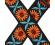 Colonial Leather Jacquard Guitar Strap Orange Daisy