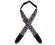 Colonial Leather Jacquard Guitar Strap Multi Coloured Diamonds