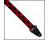 Colonial Leather Rag Strap - Red & Black Checker