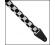 Colonial Leather Rag Strap - Black & White Checker