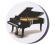 Mug Mat Coasters Grand Piano