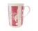 Bone China Mugs - Music Notes Pink Stripe