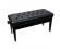 Piano Bench Duet Mono Adjustable Black