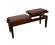 Piano Bench Duet Dual Adjustable Walnut