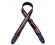 Colonial Leather Stripe Guitar Strap Black with Red Stripe