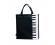 Music Carry Bag Tall Black with Piano Keys