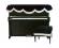 Piano Cover - Upright Top in Black