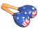 Maracas - Wood Aussie Flag