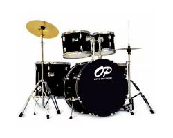 Opus Percussion 5 Piece Rock Drum Kit Black