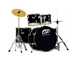Opus Percussion 6 Piece Rock Drum Kit Black