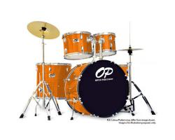Opus Percussion 5 Piece Rock Drum Kit Gold Sparkle
