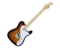 Aria 615-TL Semi-Hollow Electric Guitar 3 Tone Sunburst