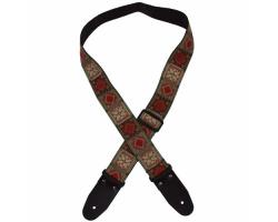 Colonial Leather Jacquard Guitar Strap Rust