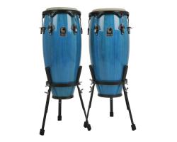 Toca 10 & 11" Synergy Wooden Conga Set Bahama Blue