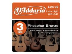 D'Addario EJ15-3D Pack of 3