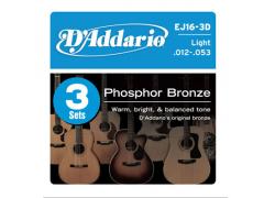 D'Addario EJ16-3D Pack of 3