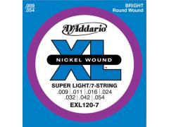 D'Addario XL 9-54 Super Light 7 String Set - EXL120-7
