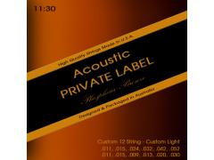 Private Label Phosphor Bronze 12 String Custom 11-30 Custom Light