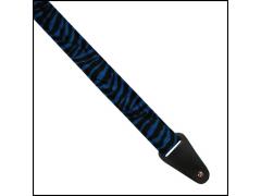 Colonial Leather Animal Fur Strap - Blue Zebra