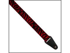 Colonial Leather Animal Fur Strap - Red Zebra