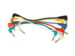 Leem Patch Leads 1' Pack of 6 Right Angle Plugs