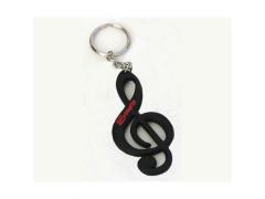 Key Ring - Treble Clef Black