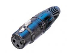 3 Pin Female XLR Connector Black (Pair)