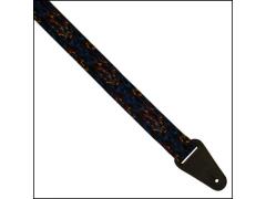 Colonial Leather Rag Strap - Blue & Yellow Flames