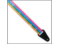 Colonial Leather Printed Web Strap - Peace Rainbow