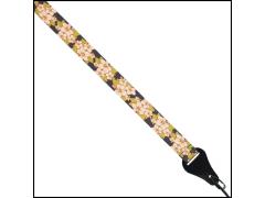 Colonial Leather Printed Ukulele Strap - Hibiscus Green