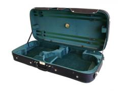 Violin and Viola Double Case with Green Interior