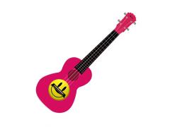 Kealoha Graphic Concert Ukulele 24-28 - Pink Smiley Face