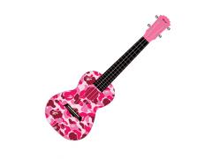 Kealoha Graphic Concert Ukulele 24-56 - Pink Petal