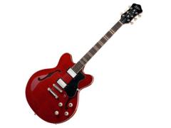 Hofner Verythin CT Semi Acoustic Electric Guitar Transparent Red