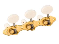 Schaller GrandTune Classical Hauser Satin Gold White Galalith Buttons
